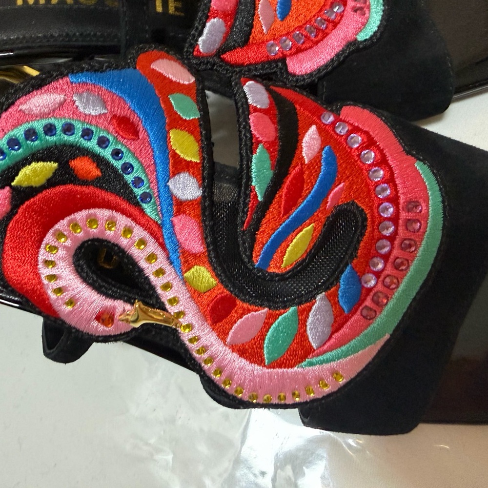 Kat Maconie Vibrant Embroidered Sandals - Picture 2 of 9